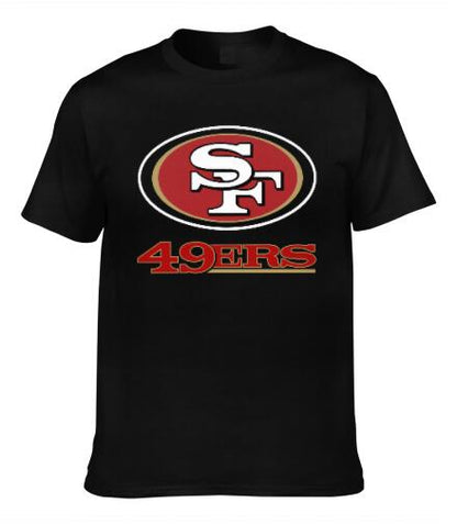 Football San Francisco 49ers Logo Decorative T-shirt Short Sleeve Men's Shirts Black