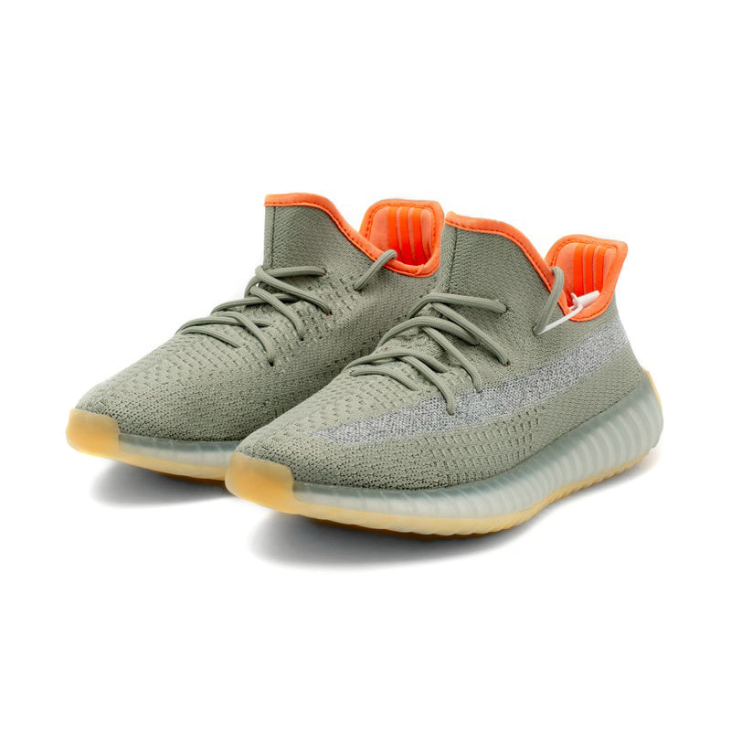 Yeezy 350 Boost Gray orange side transparent