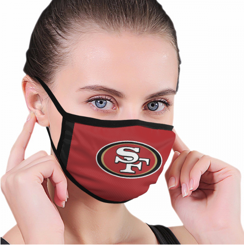 Print Football Personalized San Francisco 49ers Adult Mask Red