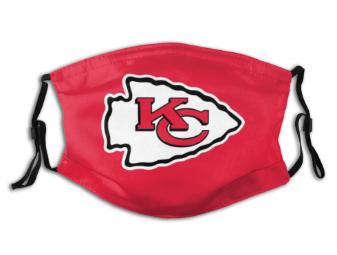 Print Football Personalized Kansas City Chiefs Adult Dust Mask With Filters PM 2.5