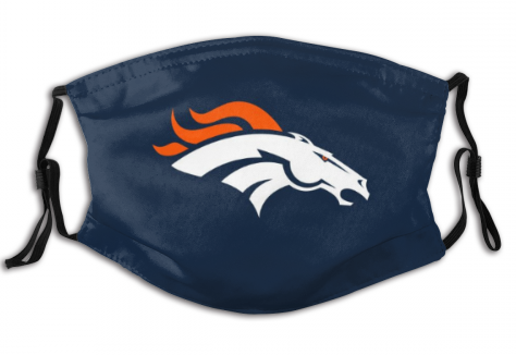 Print Football Personalized Denver Broncos Adult Dust Mask With Filters PM 2.5