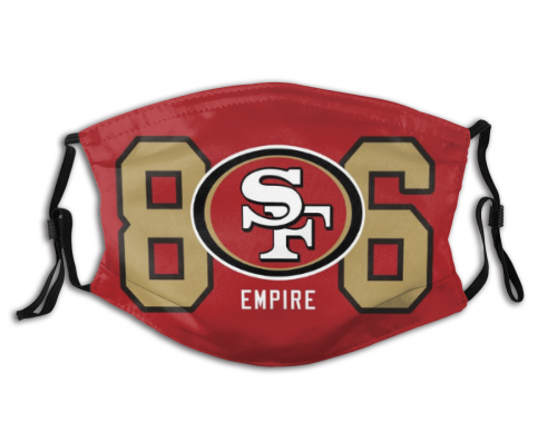 Football San Francisco 49ers Personalized Niner 806 Empire Face Mask With Filter