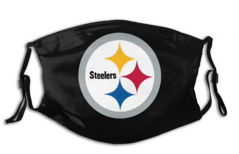 Print Football Personalized Pittsburgh Steelers Adult Dust Mask With Filters PM 2.5 Activated