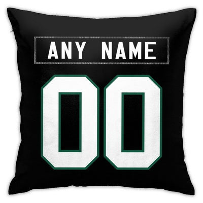 Custom Football New York Jets Decorative Throw Pillow Cover 18" x 18"- Print Personalized Style Customizable Design Team Any Name & Number