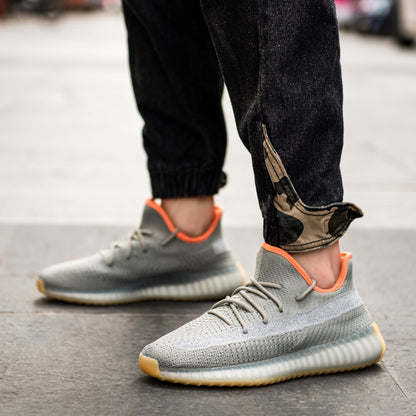 Yeezy 350 Boost Gray orange side transparent