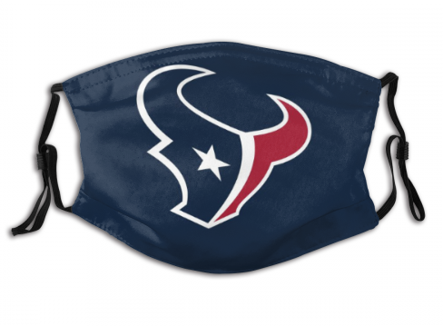 Print Football Personalized Houston Texans Adult Dust Mask With Filters PM 2.5