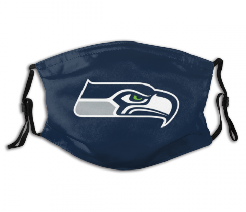 Print Football Personalized Seattle Seahawks Adult Dust Mask With Filters PM 2.5