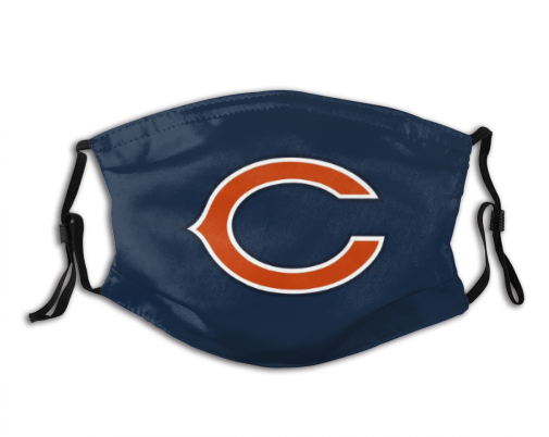 Print Football Personalized Chicago Bears Adult Dust Mask With Filters PM 2.5