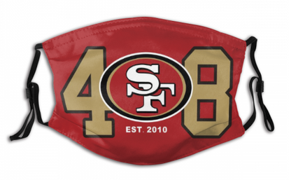 Football San Francisco 49ers Personalized Niner 408 Face Mask With Filter