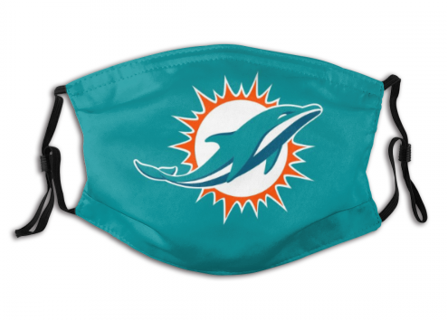 Print Football Personalized Miami Dolphins Adult Dust Mask With Filters PM 2.5