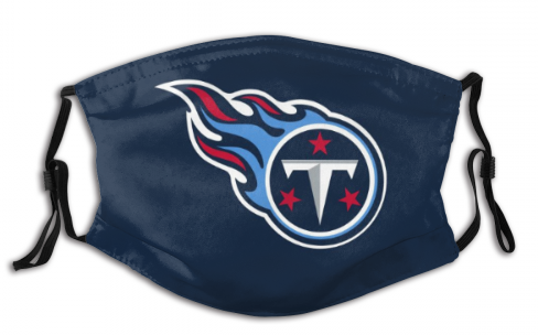 Print Football Personalized Tennessee Titans Adult Dust Mask Navy