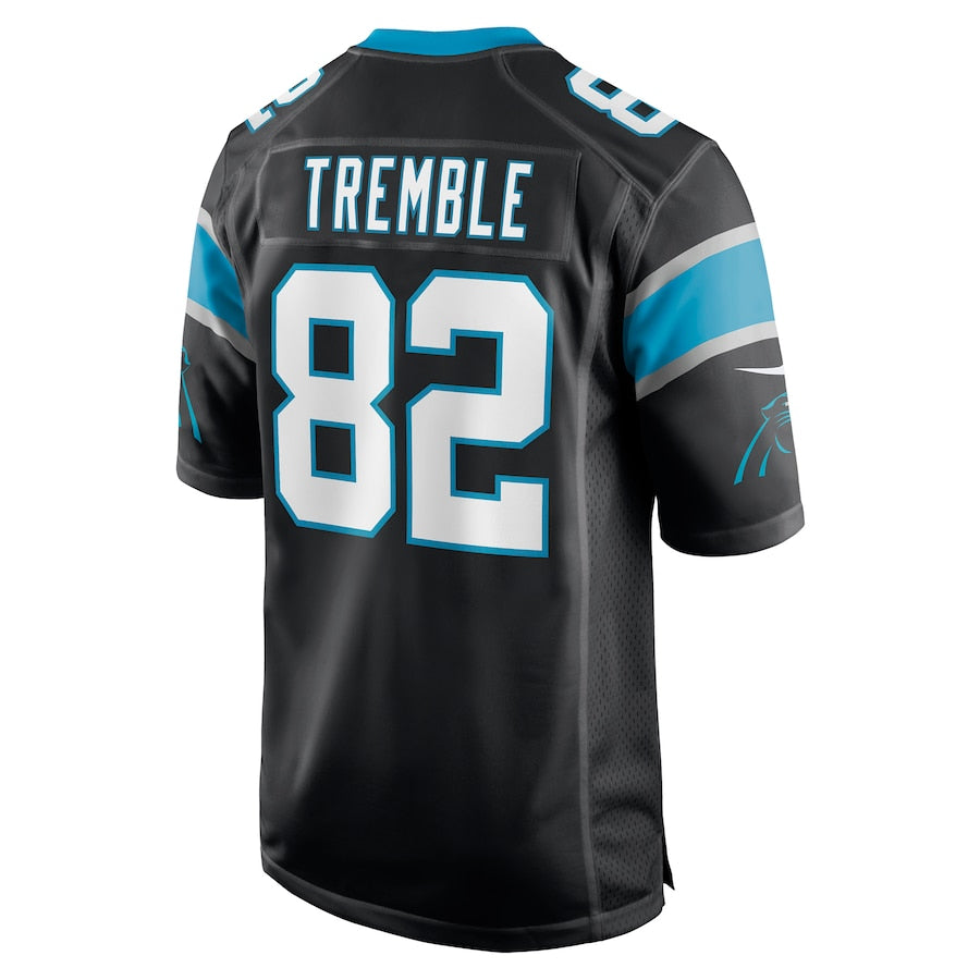 C.Panthers #82 Tommy Tremble Black Game Jersey Stitched American Football Jerseys