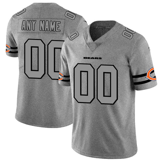 Custom C.Bears 2019 Gray Gridiron Gray Vapor Untouchable Limited Jersey Stitched Jersey Football Jerseys