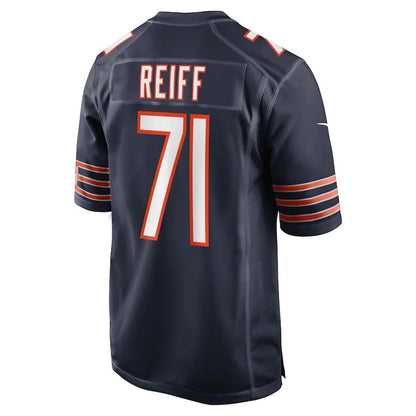 C.Bears #71 Riley Reiff Navy Game Player Jersey Stitched American Football Jerseys