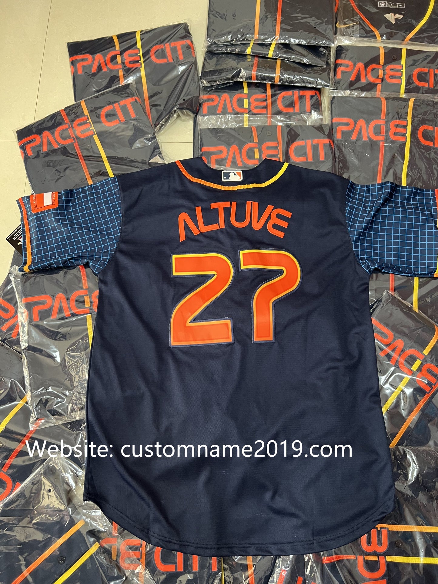 Men's Nike Jose Altuve Navy Houston Astros 2022 City Connect Name