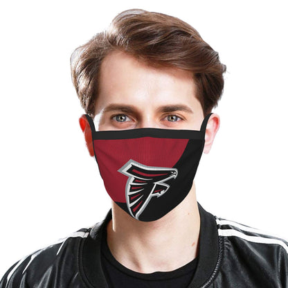 Custom Football Personalized Atlanta Falcons Dust Face Mask With Filters PM 2.5