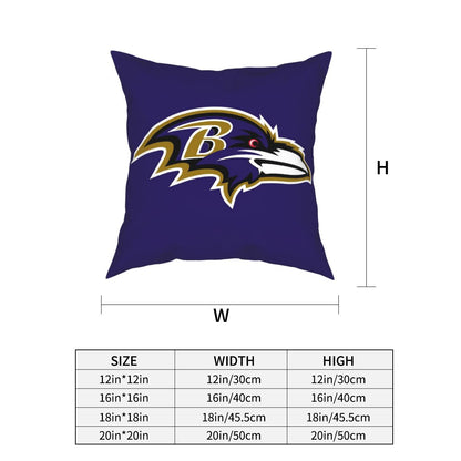 Custom Decorative Football Pillow Case Baltimore Ravens Purple Pillowcase Personalized Throw Pillow Covers