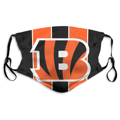 Custom Football Personalized C.Bengal 01-Black Dust Face Mask With Filters PM 2.5