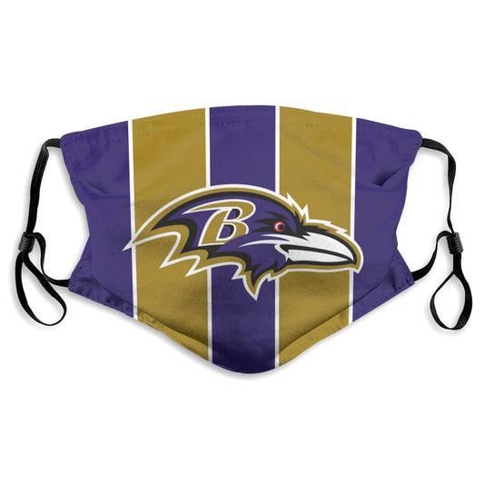 Custom Football Personalized B.Raven 01- Purple Dust Face Mask With Filters PM 2.5