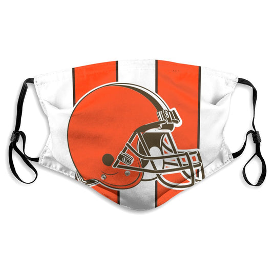 Custom Football Personalized C.Brown 01-White Dust Face Mask With Filters PM 2.5