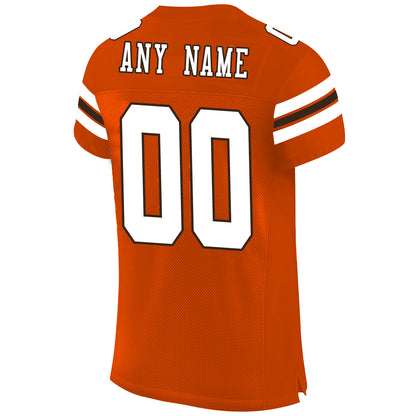 Custom Football Jersey for Men Women Youth Personalize Sports Shirt Design Orange Stitched Name And Number Size S to 6XL Christmas Birthday Gift