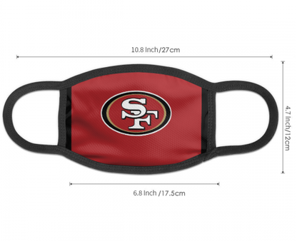 Print Football Personalized San Francisco 49ers Adult Mask Red