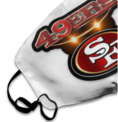 Print Football Personalized San Francisco 49ers Dust And Wind Respirator Mask White