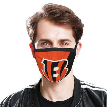 Custom Football Personalized Cincinnati Bengals Dust Face Mask With Filters PM 2.5