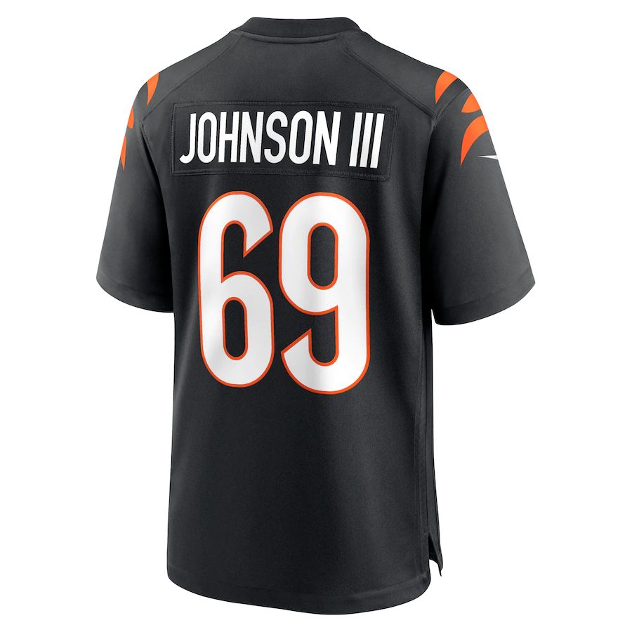 C.Bengals #69 Raymond Johnson III Black Game Player Jersey Stitched American Football Jerseys