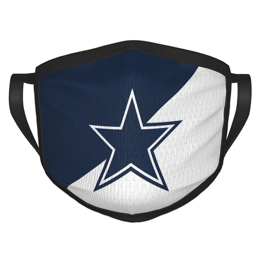 Custom Football Personalized Dallas Cowboys Dust Face Mask With Filters PM 2.5