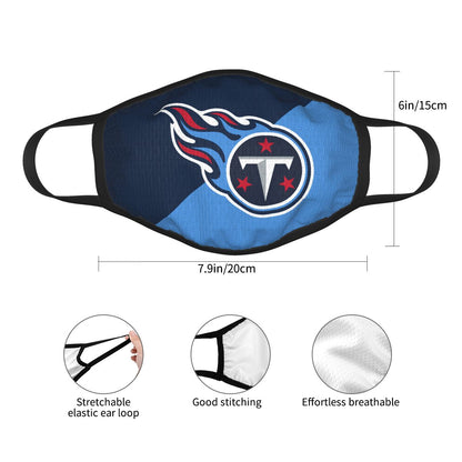 Custom Football Personalized Tennessee Titans Dust Face Mask With Filters PM 2.5