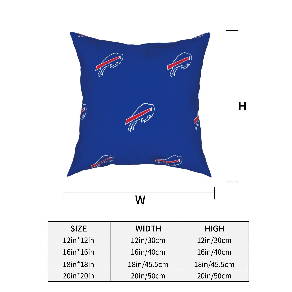 Custom Decorative Football Pillow Case Buffalo Bills Pillowcase Personalized Throw Pillow Covers