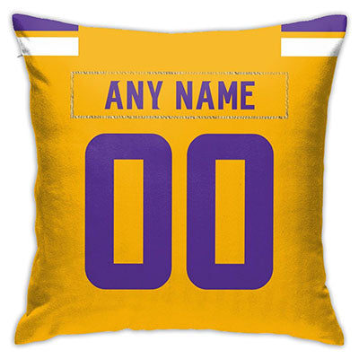 Custom Football Minnesota Vikings Decorative Throw Pillow Cover 18" x 18"- Print Personalized Style Customizable Design Team Any Name & Number