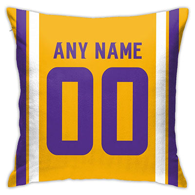 Custom Football Minnesota Vikings Decorative Throw Pillow Cover 18" x 18"- Print Personalized Style Customizable Design Team Any Name & Number
