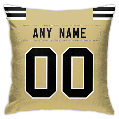 Custom Football New Orleans Saints Decorative Throw Pillow Cover 18" x 18"- Print Personalized Style Customizable Design Team Any Name & Number
