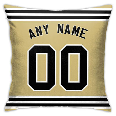 Custom Football New Orleans Saints Decorative Throw Pillow Cover 18" x 18"- Print Personalized Style Customizable Design Team Any Name & Number