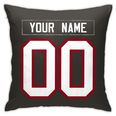 Custom Football Tampa Bay Buccaneers Decorative Throw Pillow Cover 18" x 18"- Print Personalized Style Customizable Design Team Any Name & Number