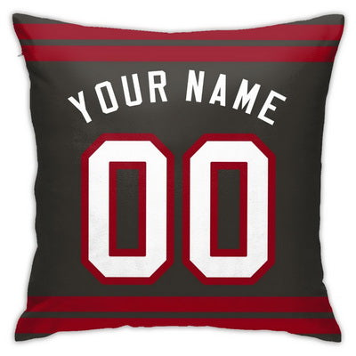 Custom Football Tampa Bay Buccaneers Decorative Throw Pillow Cover 18" x 18"- Print Personalized Style Customizable Design Team Any Name & Number