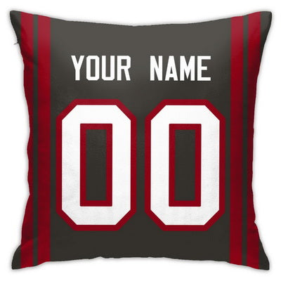 Custom Football Tampa Bay Buccaneers Decorative Throw Pillow Cover 18" x 18"- Print Personalized Style Customizable Design Team Any Name & Number