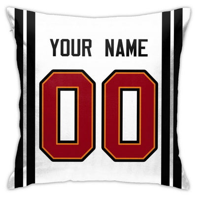 Custom Football Tampa Bay Buccaneers Decorative Throw Pillow Cover 18" x 18"- Print Personalized Style Customizable Design Team Any Name & Number