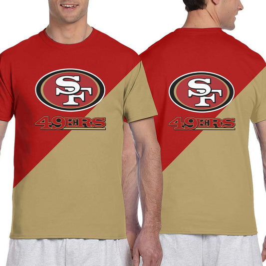 Print Football San Francisco 49ers Decorative T-shirt Short Sleeve Men's Shirts