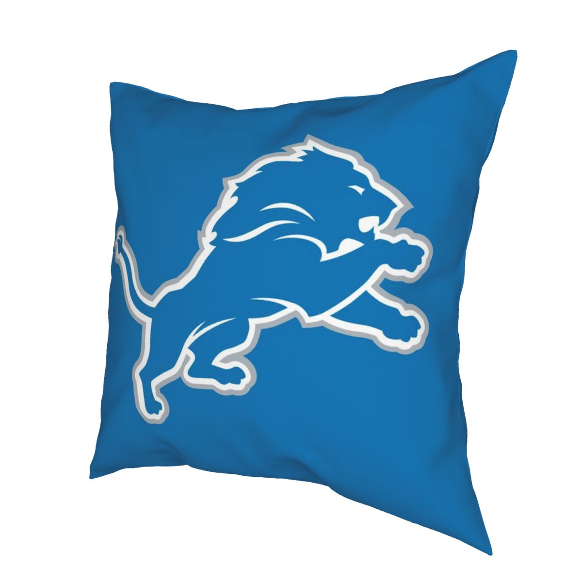 Custom Decorative Football Pillow Case Detroit Lions Blue Pillowcase Personalized Throw Pillow Covers
