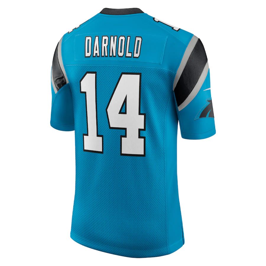 C.Panthers #14 Sam Darnold Blue Vapor Limited Jersey Stitched American Football Jerseys