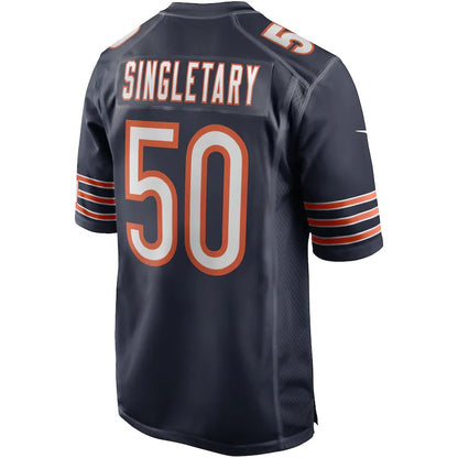 C.Bears #50 Mike Singletary Navy Game Retired Player Jersey Stitched American Football Jerseys
