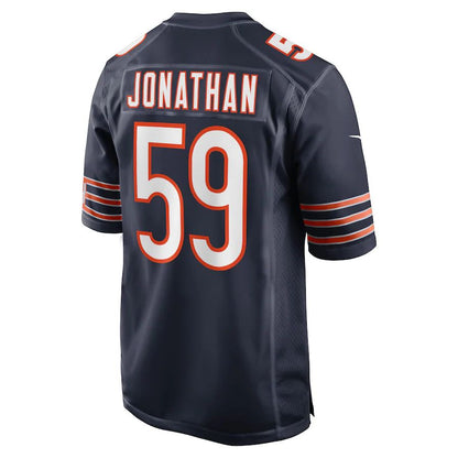 C.Bears #59 Kingsley Jonathan Navy Game Player Jersey Stitched American Football Jerseys