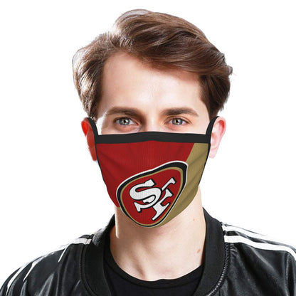 Custom Football Personalized San Francisco 49ers Dust Face Mask With Filters PM 2.5