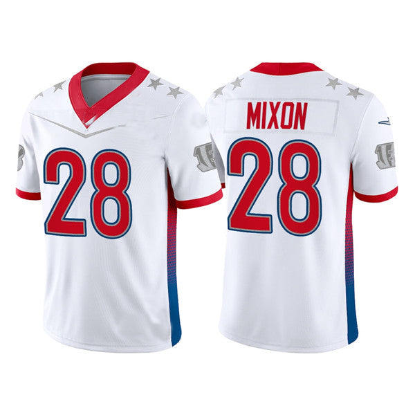 C.Bengals #28 Joe Mixon 2022 White Pro Bowl Stitched Jersey American Football Jerseys