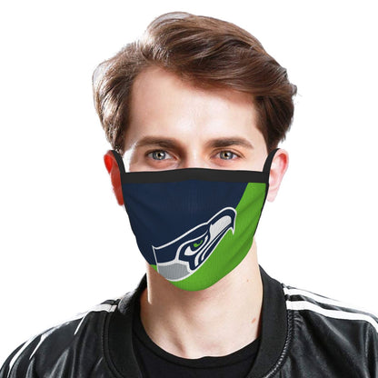 Custom Football Personalized Seattle Seahawks Dust Face Mask With Filters PM 2.5