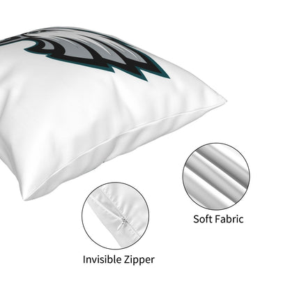 Custom Decorative Football Pillow Case Philadelphia Eagles White Pillowcase Personalized Throw Pillow Covers
