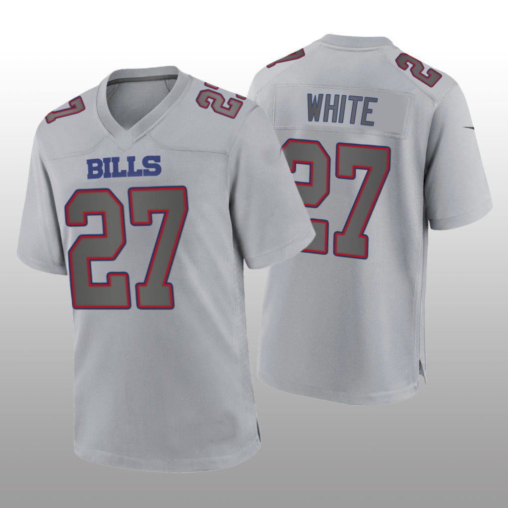 B.Bills #27 Tre'Davious White Gray Atmosphere Game Jersey Football Stitched American Jerseys